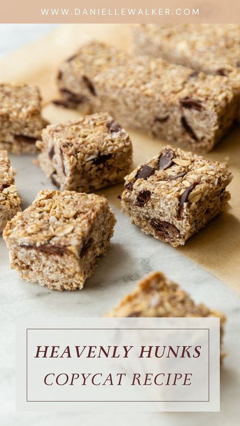 Heavenly Hunks Recipe, Nut Free Snacks, Healthy Bars, Gluten Free Treats, Free Snacks, Copycat Recipe, Paleo Dessert, Healthy Delicious, Granola Bars