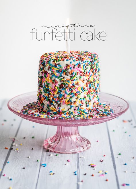 Funfetti Cake From Scratch, Cake For Myself, Simple White Cake, Crumb Coat, Baking A Cake, Rainbow Sprinkle, Candy Cupcake, Another Year Older, Funfetti Cake