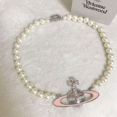 Vivienne Westwood Vivienne Westwood pink orb pearl necklace | Grailed Vivienne Westwood Pink Necklace, Pearl Necklace Aesthetic, Vivienne Westwood Pearl Necklace, Westwood Jewellery, Pastel Danish, Vivienne Westwood Earrings, Westwood Vivienne, Vivienne Westwood Jewellery, Pink Pearl Necklace