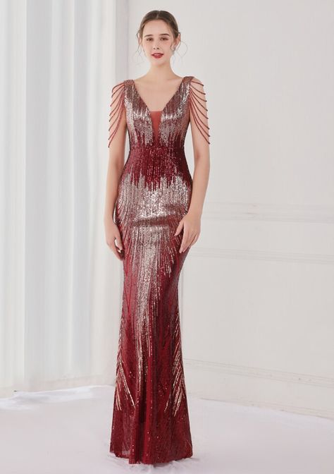 Sequin Costume, Gown Elegant, Evening Dresses Online, Mermaid Sequin, Dress Wedding Guest, Sequin Evening Dresses, Red Evening Dress, Evening Gowns Elegant, Mermaid Evening Dresses