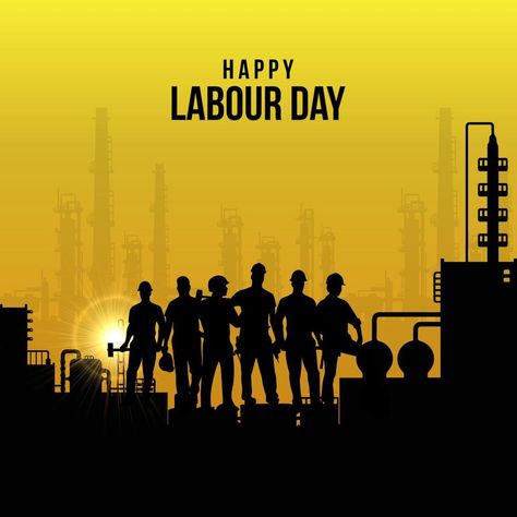 Celebration Labour Day Vector Template Design. International Labour day isolated on factory background with. Babri Masjid Images, Labour Outfit, Labour Day Poster Ideas, Labour Day Poster, Factory Background, Valentines Day Jordans, Labor Day Decorations, International Labour Day, Summer City Fashion