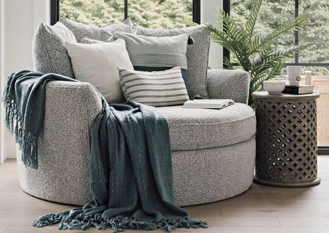 Oversized Accent Chair, Round Swivel Chair, Big Comfy Chair, Nest Chair, Circle Chair, Cuddle Chair, Oversized Chair Living Room, Living Room Redo, Urban Barn