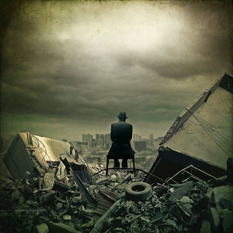 Alone Post Apocalypse, 5 Image, Ex Libris, Post Apocalyptic, End Of The World, Surrealism, A Man, Concept Art, Building