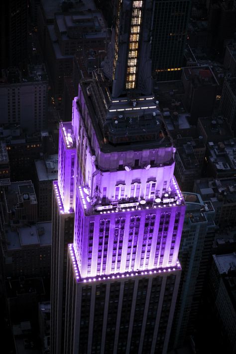 The Empire State Building’s tower lights were purple and white at night May 15 to honor New York University’s 2012 Commencement. Congratulations to this year’s graduates!!!!! Lights At Night, Tower Light, Voyage New York, Most Romantic Places, I Love Ny, Gay Marriage, New Jersey Devils, Romantic Places, City That Never Sleeps