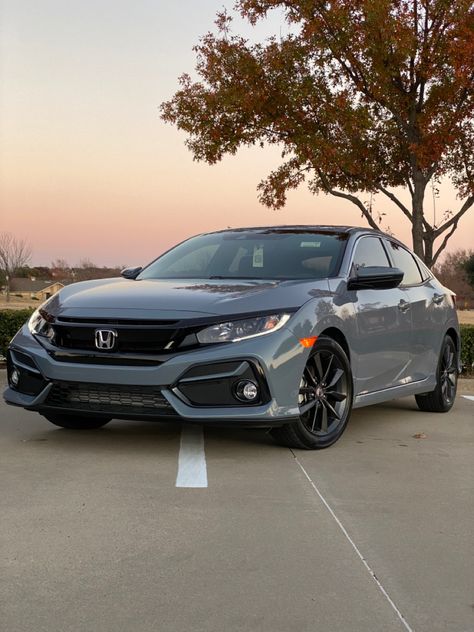 2020 honda civic hafchback sonic gray pearl color Honda Civic Sonic Grey Pearl, Sonic Grey Honda Civic, 2023 Honda Civic Sport Sedan, Silver Honda Civic, Honda Civic Sonic Grey, Gray Honda Civic, Honda Hatchback Civic, Grey Honda Civic, Civic Aesthetic