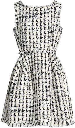 Tweed Dress Winter, Designer Mini Dresses, Oscar Dresses, Dress For Woman, Tweed Dress, Dress Mini, Fashion Outlet, White Fashion, Classy Outfits