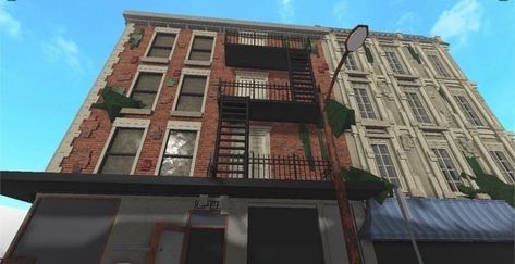 Bloxburg Realistic City Ideas, Bloxburg Realistic City Layout, Bloxburg New York City Layout Small Plot, Bloxburg Sidewalk Ideas, City Inspo Bloxburg, Bloxburg Newyork, Bloxburg Nyc Apartment Interior, Bloxburg Town Exterior, Nyc In Bloxburg