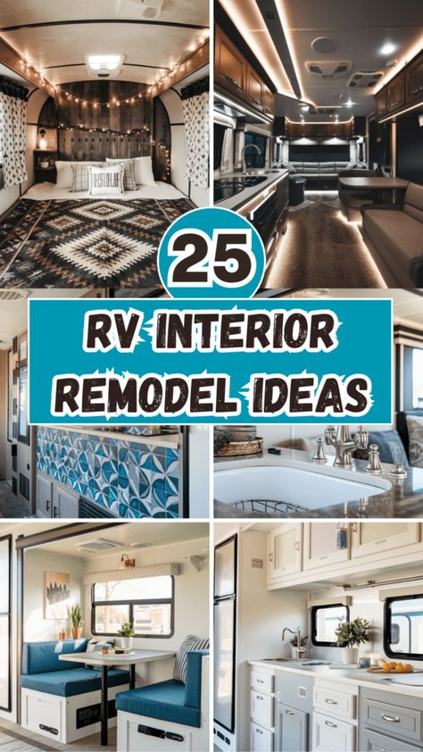 Diy Rv Remodel Rv Interior, Rv Ideas Interior Upgrade Renovation, Rv Tv Area Remodel, Diy Camper Upgrades, Motorhome Makeover Diy Ideas, Travel Trailer Interior Decor, Modern Farmhouse Rv Remodel, Diy Rv Decorating Ideas, Glam Rv Interior