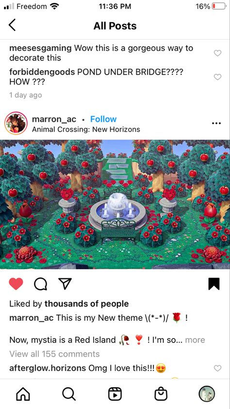 Red Themed Island Acnh, Acnh Red Theme, Acnh Lovecore Island, Red Acnh Design, Acnh Romantic Island, Acnh Fountain Ideas, Acnh Lovecore, Acnh Fountain, Cherry Acnh