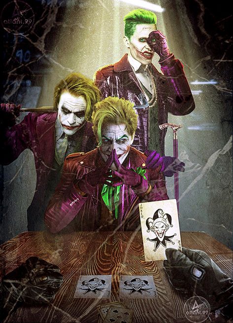 Three Jokers by ATLANT Art Du Joker, 3 Jokers, Joker Cartoon, Three Jokers, Joker Comic, Der Joker, Joker Images, Joker Iphone Wallpaper, Joker Poster