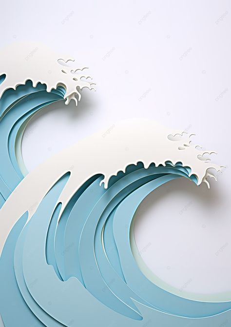 3d Waves Paper, Wave Cardboard, Theatre Decorations, Water Wallpaper, Paper Props, Wave Drawing, Wave Background, Logo Cloud, Psd Background