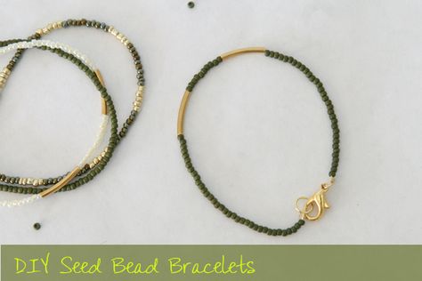 Four Flights of Fancy: DIY Seed Bead Bracelet Tutorial Ideas For Seed Beads, How To Finish A Seed Bead Bracelet, Simple Beaded Bracelets Tutorial, Stretchy Seed Bead Bracelets Diy, Seed Bracelets, Seed Bead Bracelets Diy, Seed Bead Bracelets Tutorials, Seed Beads Diy, Crafty Jewelry