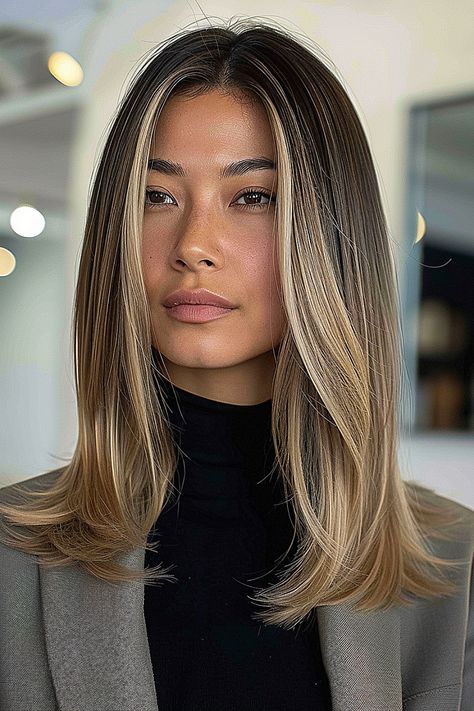 The Best Medium-Length Haircuts of 2024 Mousy Blonde, Straight Hair With Layers, Sandy Hair Color, Blinde Hair, Best Curly Haircuts, Long Haircuts With Bangs, Straight Hairstyle, Straight Layered Hair, Lighter Hair