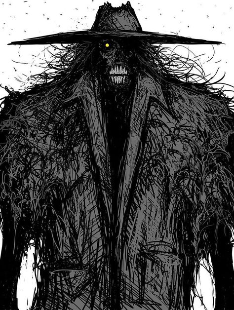 Crooked Man Art, Skeleton Monster Art, Anger Monster, Anomaly Art, Boogeyman Monster, Scarecrow Monster, Horror Character Design, Tiamat Dragon, Monster Vampire