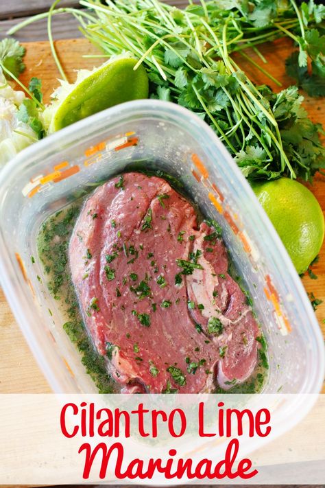 Cilantro Marinade, Marinade Steak, Cilantro Lime Marinade, Lime Marinade, Paleo Pork, Marinade Recipes, Homemade Spices, Chicken Marinades, Cilantro Lime