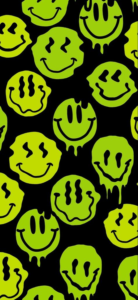 Face Wallpaper, Face Aesthetic, Happy Face, Green Aesthetic, Smile Face, Black Wallpaper, Smiley Face, Neon Green, Smiley