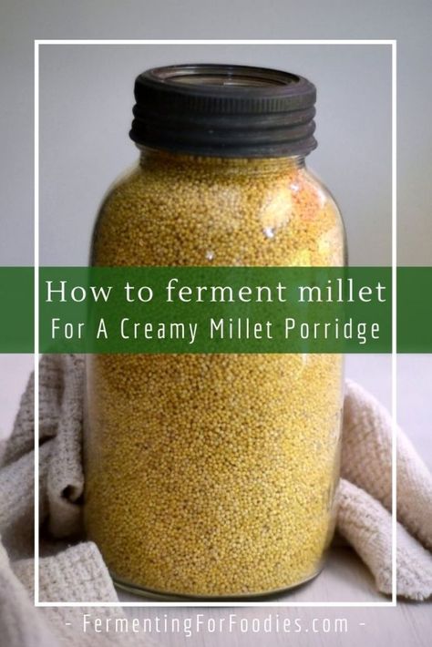 Fermented millet porridge is gluten-free, vegan and zero-waste. Millet Porridge, Hearty Snacks, Millet Recipes, Traditional Breakfast, Wild Yeast, Vegan Yogurt, Healthy Gluten Free Recipes, Gf Recipes, Super Healthy Recipes