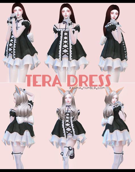 sims4downloads — zauma: TS4 - TERA Dress. New Mesh [converted... Buy Outfits, Ts4 Mods, Ts2 Cc, Sims 4 Anime, Pelo Sims, The Sims 4 Packs, Play Sims, Sims 4 Dresses, Sims 4 Toddler