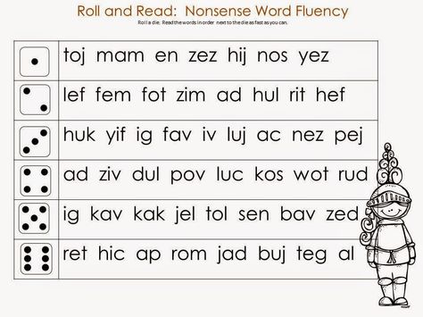 Real And Nonsense Words Activities, Nonsense Words Kindergarten, Dibels Practice, Nonsense Word Activities, Reading Games For Kindergarten, Prep Classroom, Nonsense Words Fluency, Roll And Read, Word Work Kindergarten