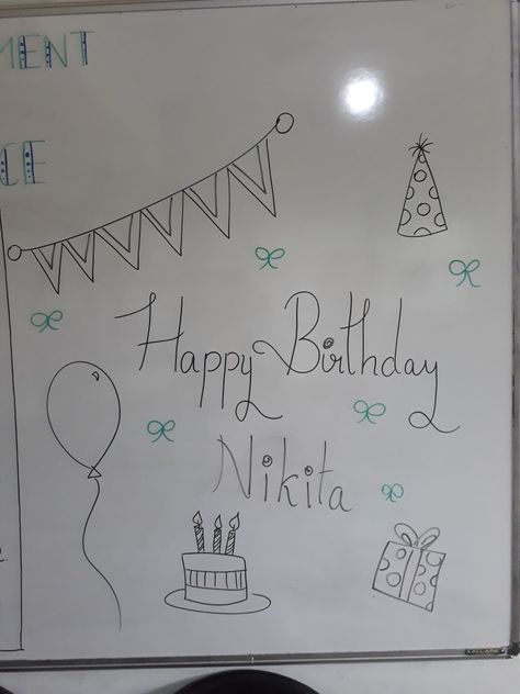 Happy Birthday Whiteboard, Happy Birthday Nikita, Happy Birthday Note, Birthday Note, Happy Birthday Art, Birthday Art, Mango Fruit, Food Snapchat, Whiteboard