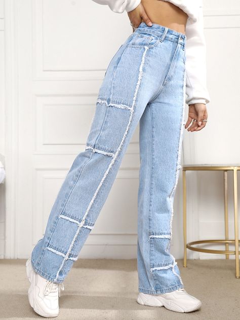 Girly Jeans, Eid Fits, Unique Jeans, Denim Crafts Diy, Teen Outfits, Denim Inspiration, Denim Crafts, Jeans Fashion, Women Outfit