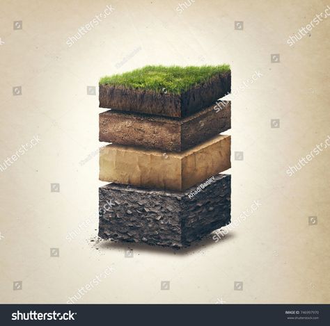 Layered Crosses, Soil Layers, Create Content, Illustration Background, Cross Section, Creative Icon, Light Background, Content Ideas, Modern Graphic Design