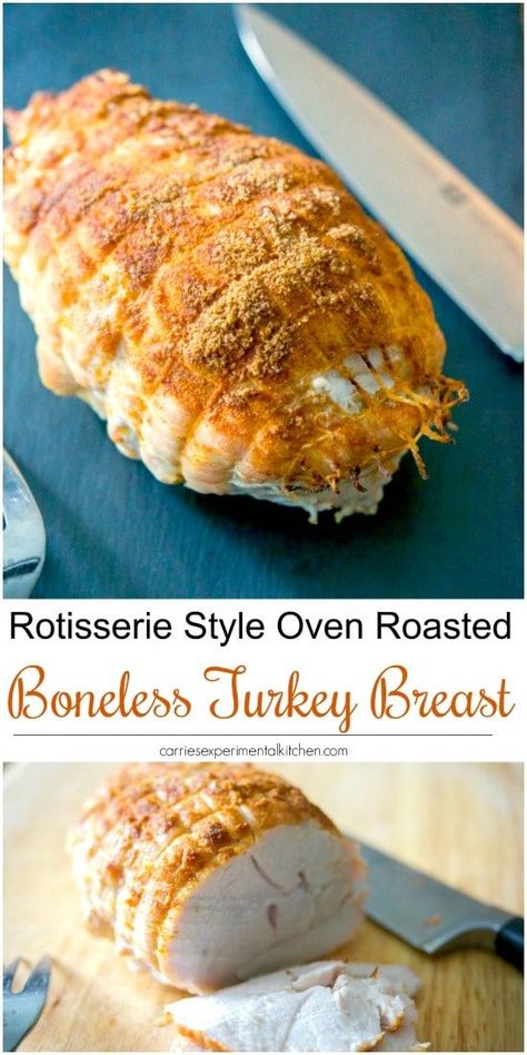 Turkey Breast Rotisserie, Roasted Boneless Turkey Breast, Boneless Turkey Roast, Deli Meat Recipes, Rotisserie Turkey, Boneless Turkey Breast, Turkey Breast Recipes, Lunch Meat Recipes, Oven Roasted Turkey