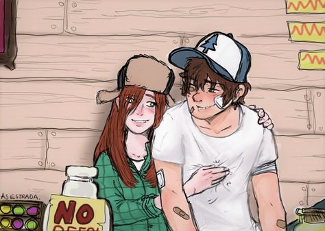 Wendip Hug by Asestrada157 Dipper And Wendy, Gravity Falls, Gravity, Wattpad, Deviantart, I Love, Wall