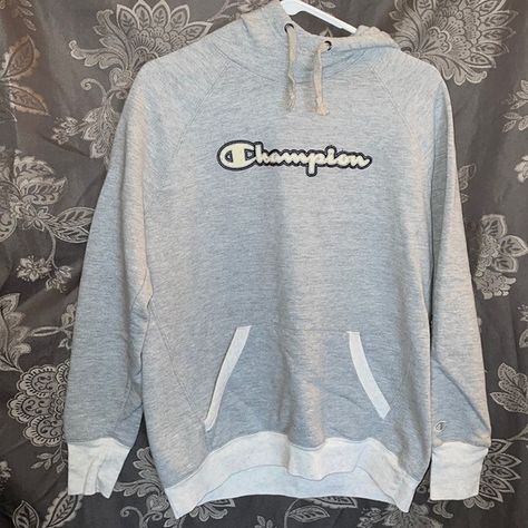 Gray Champion sweatshirt Grey Champion Sweatshirt, Champion Cropped Hoodie, Grey Champion Hoodie, Sweat Hoodie, Champion Sweatshirt, Champion Hoodie, Grey Pullover, Hooded Shirt, Blue Hoodie