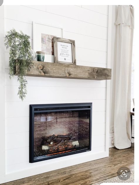 Fireplace Addition, Fireplace Styling, Fireplace Facing, Fireplace Diy, Fireplace Redo, Diy Fireplace Makeover, Wooden Mantel, Farmhouse Fireplace, Southern Living Homes