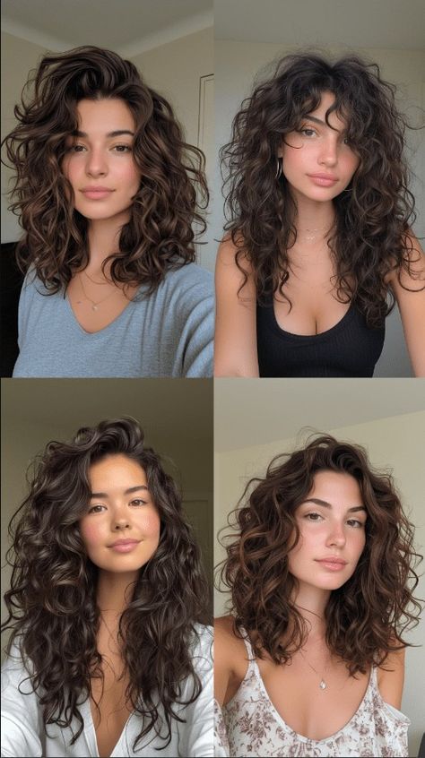 Shifting Hairstyles, Natural Curly Hair Cuts, Layered Curly Hair, Kadeřnické Trendy, Curly Hair Photos, Wavy Haircuts, Haircuts For Wavy Hair, Haircuts For Curly Hair, Stylish Haircuts