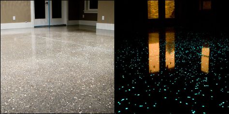 polished concrete seeded with glow in the dark aggregate Concrete Home Design, Concrete Floors In House, Dark Flooring, Purple Martin House, Painted Concrete Floors, Concrete Patios, Glow Stones, Nature Iphone Wallpaper, Concrete Home