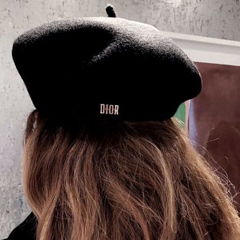 Dior beret | fashion, style & outfit, hair, fall, autumn, hat, hats, french,brunette,blonde,chic,vogue,black, lifestyle French Barrette Hat Outfit, Barrette Hat Outfit, French Barrette Hat, Dior Beret, French Brunette, Beret Hat Outfit, Barrette Hat, Black Lifestyle, Beret Fashion