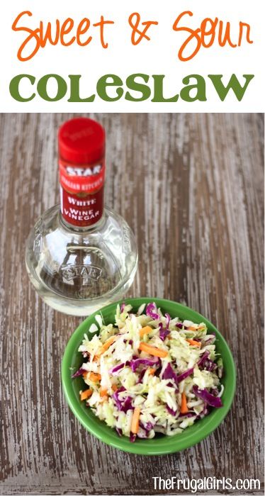 Sweet and Sour Coleslaw Recipe! ~ from TheFrugalGirls.com - this easy coleslaw is SO delicious and the dressing is incredible! #recipes #thefrugalgirls Sweet And Sour Coleslaw Recipe, Cola Ribs, Easy Coleslaw, Coleslaw Salad, Frugal Girls, Ribs Recipe, Slaw Recipes, Coleslaw Recipe, Rib Recipes