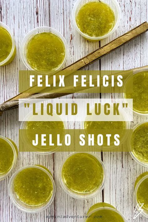 Harry Potter Drinks Alcohol, Alcohol Jello Shots, Halloween Alcohol, Harry Potter Drinks, Best Jello Shots, Halloween Jello Shots, Chocolate Mocha Cake, Liquid Luck, Felix Felicis