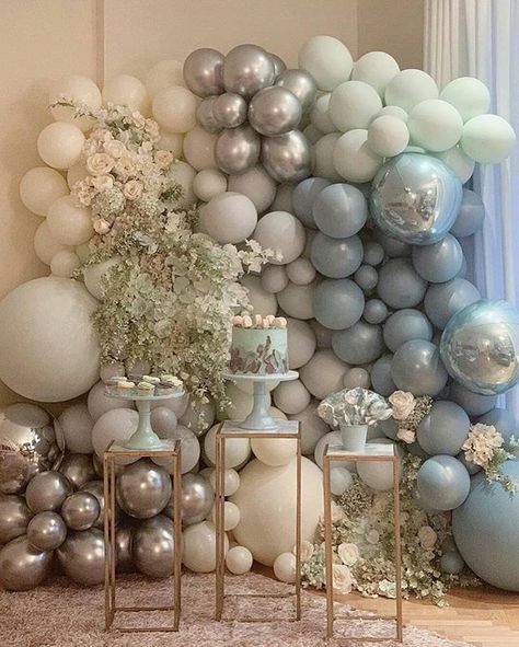 Elari Events, Blue Color Combo, Balloons Galore, Deco Ballon, Baby Shower Sweets, Balloons Decoration, Special Events Decor, Balloon Installation, Baby Shower Decorations For Boys