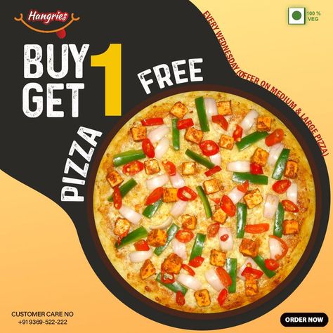 Its Pizza Time Buy One Get One Free Pizza 😍 Offer valid on a medium and large pizza. 👍 Visit Hangries Now !! Realistic Flower Tattoo, Coffee Advertising, Pizza Art, The Wednesday, Pizza Design, Iron Man Art, Large Pizza, Fruit Wallpaper, Buy 1 Get 1 Free