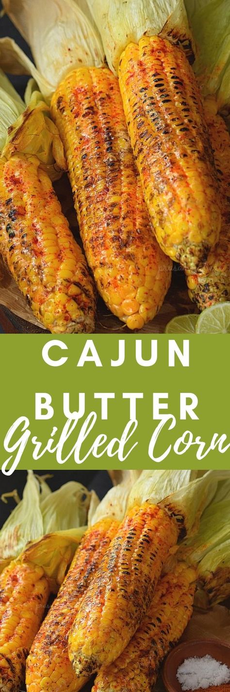 Spicy yet delicious Cajun Butter grilled street Corn! #streetcorn #corn #recipe #cajun #butter #grilled Grilled Street Corn, Cajun Corn, Cajun Butter, Cajun Cooking, Street Corn, Corn On The Cob, Cajun Recipes, Grilled Corn, Bbq Recipes