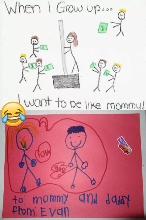 These Kids Accidentally Revealed Their Parents' Secrets With Their Hilarious Drawings Hilarious Drawings, Funny Kid Drawings, Top 20 Funniest, Funny Test, Toddler Humor, Parenting Humor, Funny People, Funny Things, Drawing For Kids