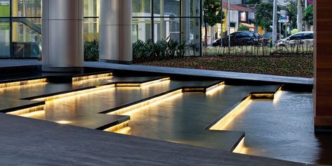 Infinity Tower KPF - Exterior/Water Feature Japanese Water Feature, Waterscape Design, Water Feature Lighting, Contemporary Water Feature, Landscaping Water Feature, Patio Water Feature, Pondless Water Features, Solar Water Feature, Stone Water Features