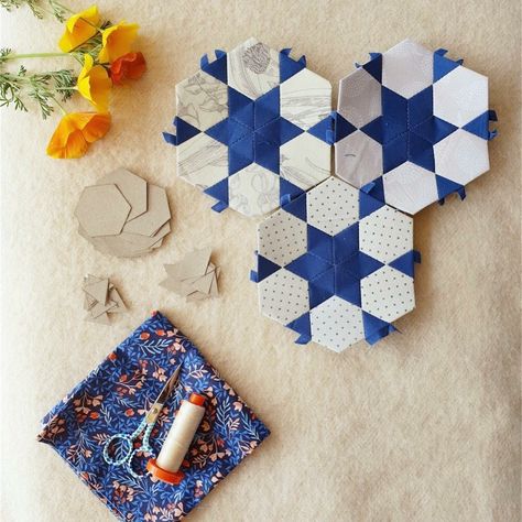 Hexie Quilts Patterns, Origami Quilt, Hexagon Quilt Pattern, Lucy Boston, Quilt Big, Hexie Quilt, English Paper Piecing Quilts, Hexagon Quilt, Sampler Quilt