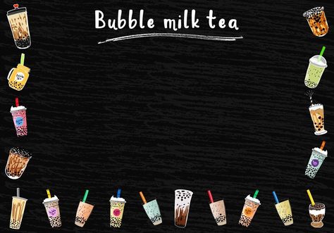 Bubble tea poster. Restaurant cafe menu, template design. Milk Tea Menu Board Design, Bubble Tea Poster Design, Milk Tea Menu Background Design, Milktea Menu Design Template, Milktea Menu Layout, Milktea Background Design, Milktea Menu Design, Boba Menu Design, Bubble Tea Menu Design