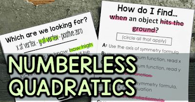 Numberless Quadratics Activity Algebra Factoring, Numberless Word Problems, Graphing Quadratic Functions, Solving Quadratic Equations By Factoring, Graphing Calculators, Math Cheat Sheet, Algebra Memes Humor, High School Algebra, Quadratic Formula