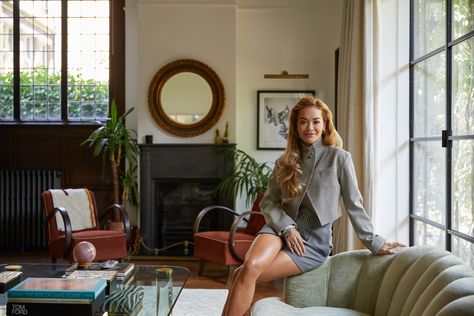 Rita Ora House, Architectual Digest, Colonial Interiors, Pink Curtains, Modern Mansion, Soho House, Rita Ora, Celebrity Houses, West London