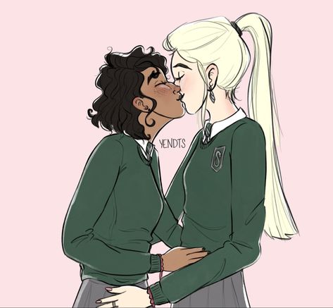 Drarry Genderbend, Potter Fanart, Golden Trio, Harry Potter Marauders, Harry Potter Fan Art, Harry Potter, Fan Art, Media, Books