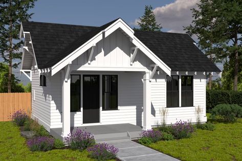 600sq Ft House Plans, Mother In Law Cottage, One Bedroom House Plans, 1 Bedroom House Plans, Guest House Plans, In Law House, One Bedroom House, Craftsman Cottage, Cottage Floor Plans