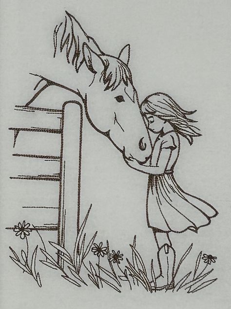 Country Easy Drawings, Cute Horse Drawing Easy, Cowgirl Doodles, Horse Drawing Simple, Simple Horse Drawing, Cute Horse Drawing, Scrapbook Drawings, Sketches Of Women, Easy Horse Drawing