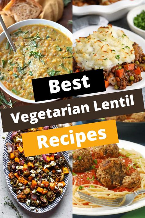 TOP 10 VEGETARIAN LENTIL RECIPES FOR FLAVOR Lentil Easy Recipe, Flavorful Lentil Recipes, Tasty Lentil Recipes, Can Lentil Recipes, Can Lentil Recipes Healthy, Vegetarian Lentil Recipes, Lentil Casserole Recipes, Lentil Side Dish, Lentil Dinner Recipes