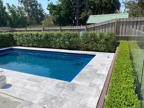 Limestone Pool, Grey Pavers, Limestone Tiles, Limestone Pavers, Natural Tile, Travertine Pavers, Paver Tiles, Patio Pavers Design, Luxury Swimming Pools