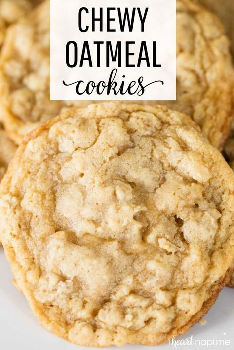 Pudding Recept, Crispy Oatmeal Cookies, Resep Oatmeal, Chewy Oatmeal Cookies, Best Oatmeal Cookies, Oatmeal Cookies Easy, Oatmeal Cookies Chewy, Easy Oatmeal, Cake Mix Cookie Recipes